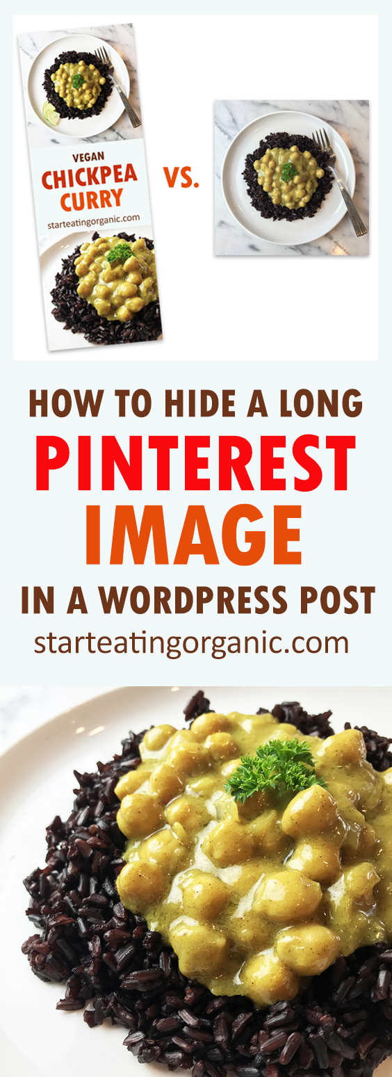 How to hide a long pinnable image in a WordPress Blog Post!