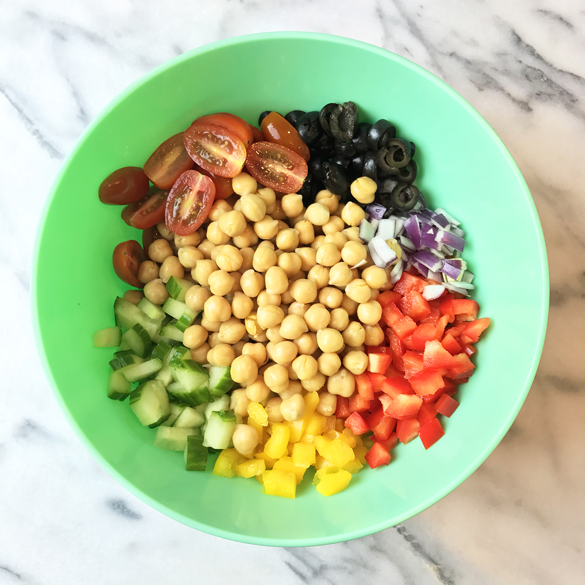 Mediterranean chickpea salad