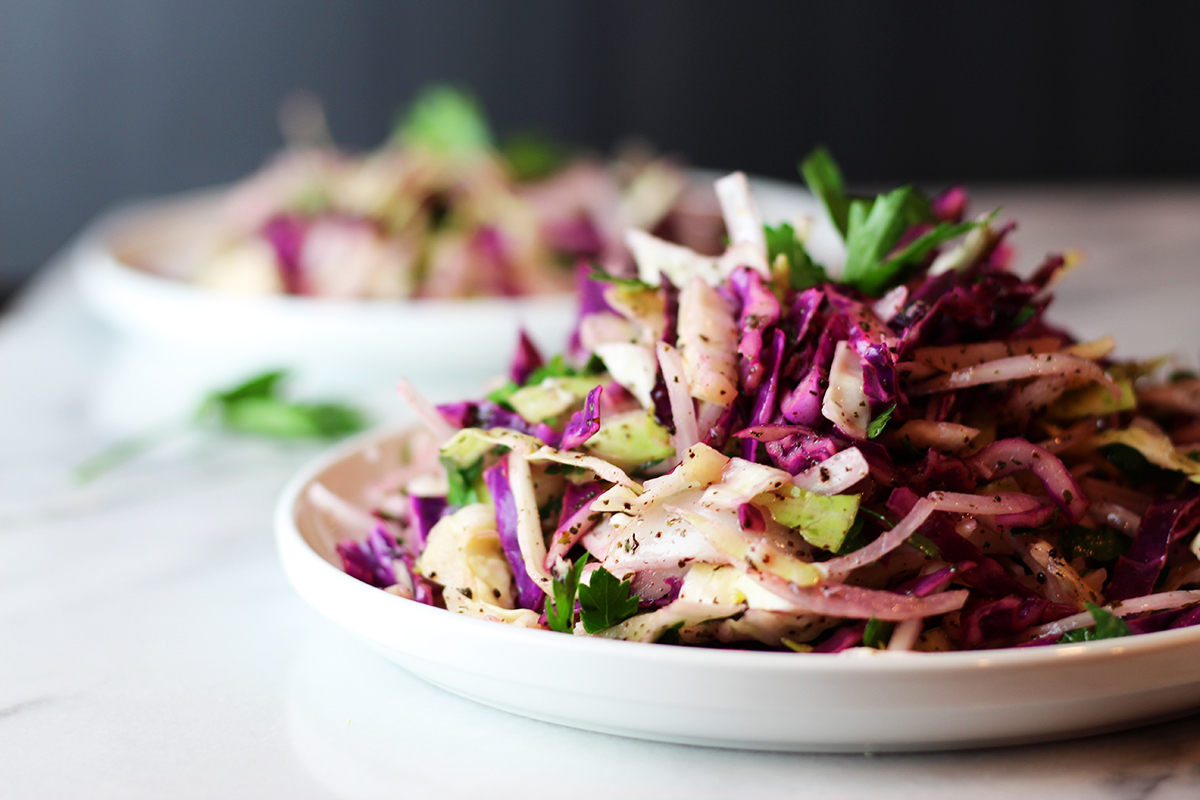 Easy Cabbage Salad with Garlic and Lemon - Maureen Abood